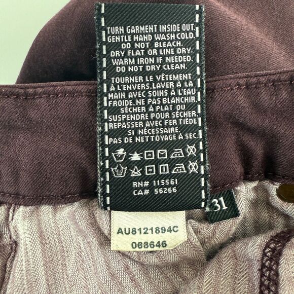 7 For All Mankind Women's Burgundy Skinny Ankle Jeans Size 31 - Picture 6 of 12